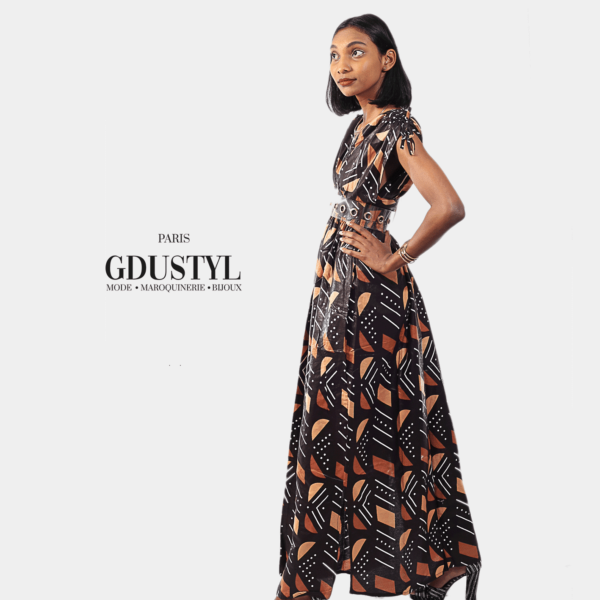 Robe Bogolan Longue "Dior" – Image 2