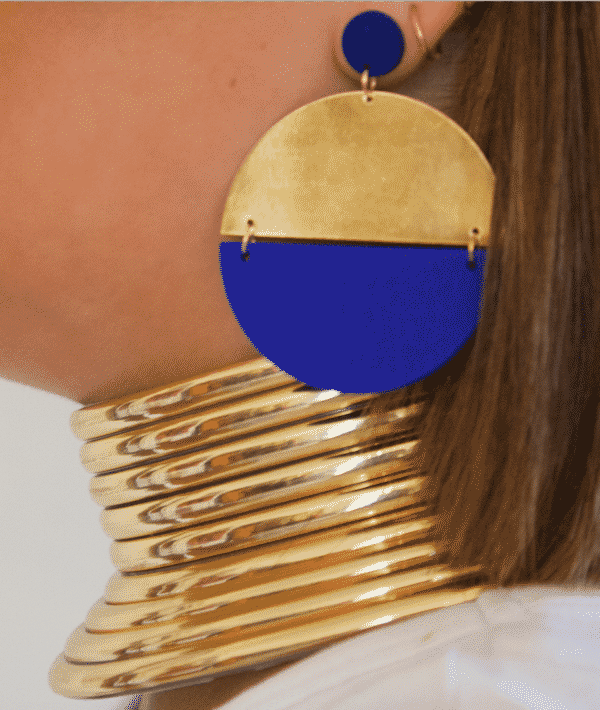 Collier ras de cou "Reine Pélagie" doré – Image 4